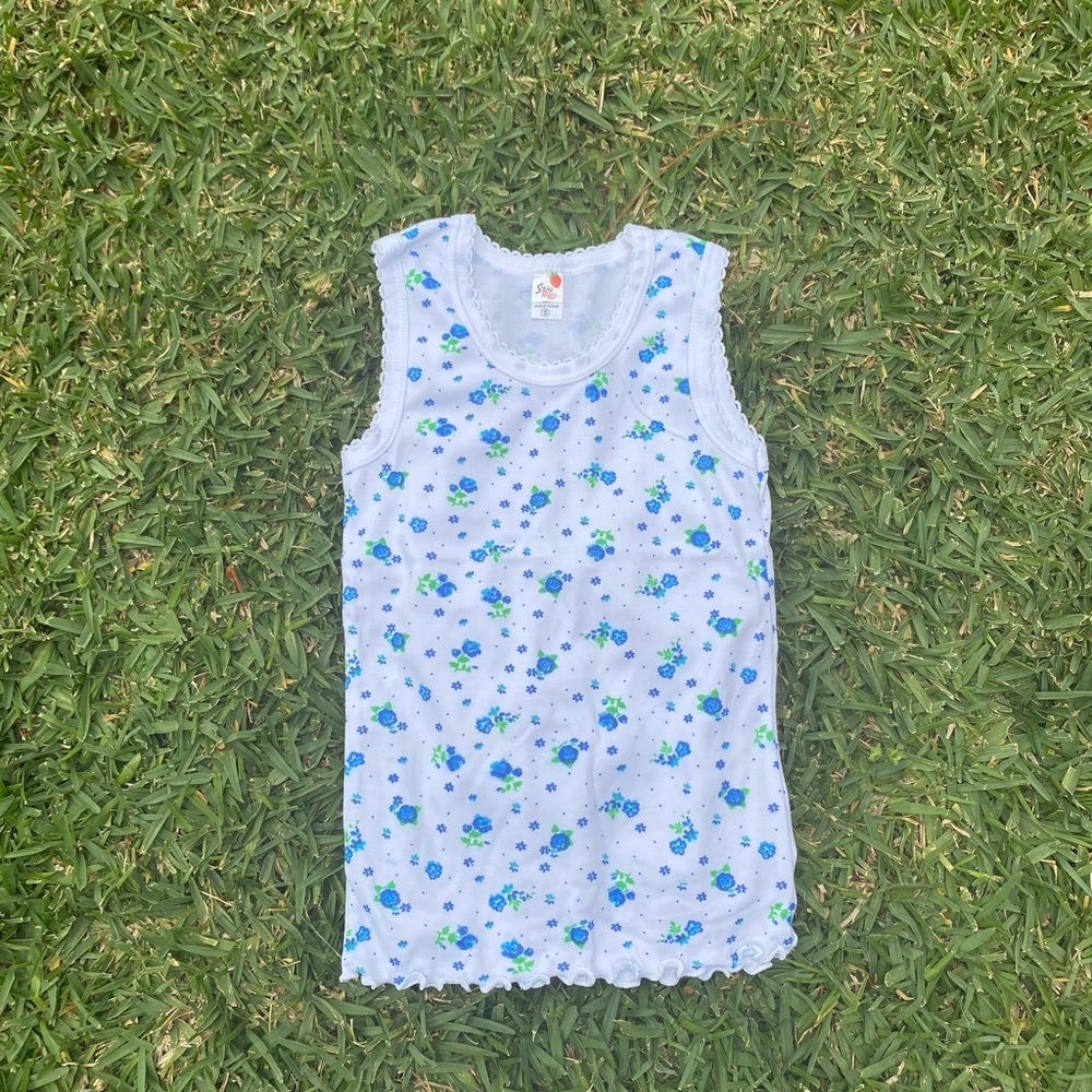 Blue Roses Baby Tee Tank Top